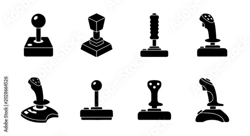 Tableau sur toile Retro Joystick Collection, Vintage Gaming Controllers, Classic Arcade Input Devi