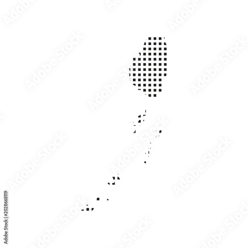 Fotografie saint vincent map pixel art Suitable for posters and web icons