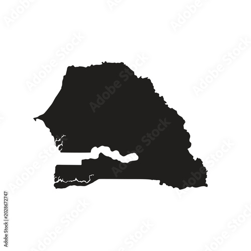senegal map silhoutette Suitable for posters and web icons