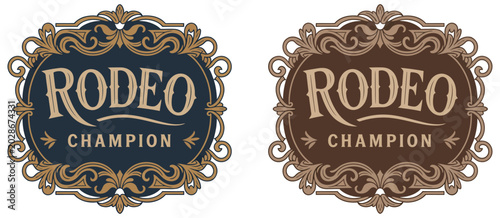 Photos Rodeo Champion Cowboy Belt Buckle Emblem Featuring Bull Rider Medal and Ornate T