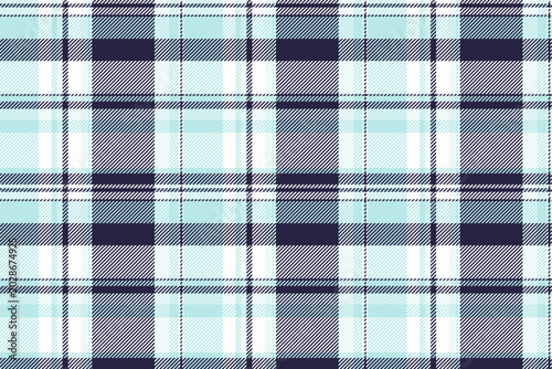 Stylish plaid pattern in cool hues of blue. A seamless design perfect for backgrounds, textiles, or adding a touch of modern flair to any creative project. Versatile, timeless aesthetic.