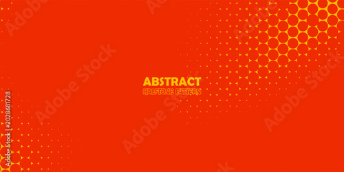 Abstract yellow and blue halftone pattern background. Bright colorful futuristic tech vector with smooth twisted curve swirls and round dots for modern graphic design texture.