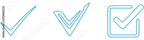 Slika na platnu Verified badge icon tick symbol vector approved check mark icon