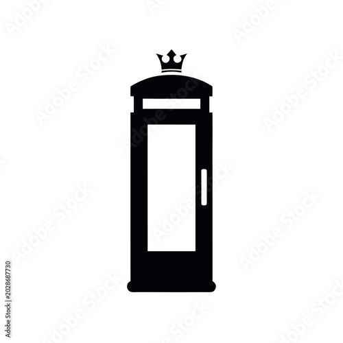 London City Telephone Box Outline Silhouette Classic Urban Design