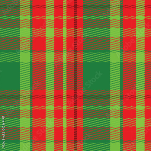 Festive red green plaid tartan pattern