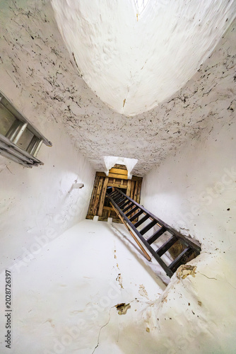 Old Ladder Leading to Church Tower
