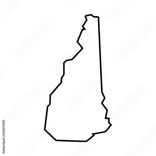 Cuadro en lienzo new hampshire map outline icon