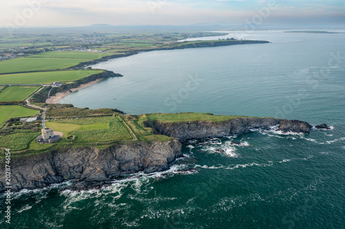 Aerial View Over Baginbun Coastline, Wexford, Ireland