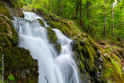 Giessbach Waterfalls in Spring