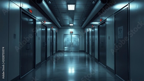 Empty Quarantine Corridor Interior