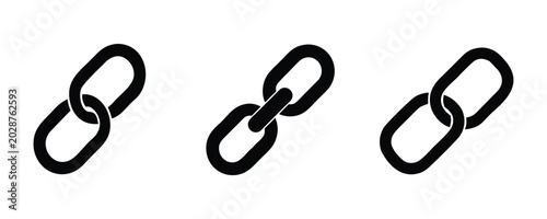 Foto Chain link icon vector, Link icon, attach link chain icon