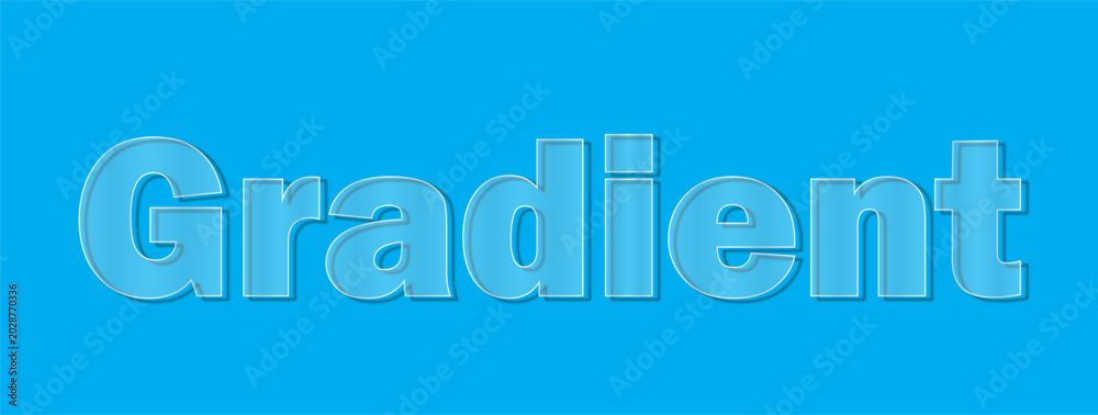 Obraz premium Gradient text effect on blue background
