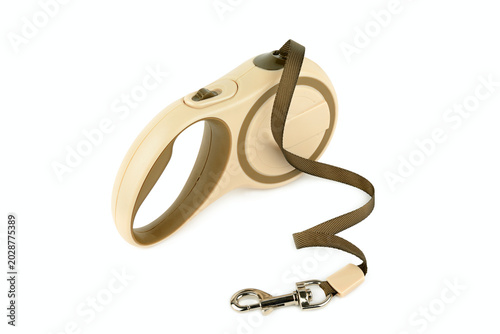 Retractable Dog Leash Roulette Isolated on White Background
