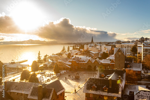 Schilderij op canvas inverno com neve e frio em Bariloche Argentina