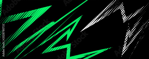 Dynamic sports themed background with geometric shapes and vibrant green. High quality sport background with trendy style, perfect for sports events, poster, banner