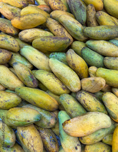 Fresh local mangoes in a market.