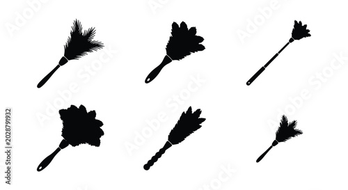 Cuadro en lienzo Set of feather dusters
