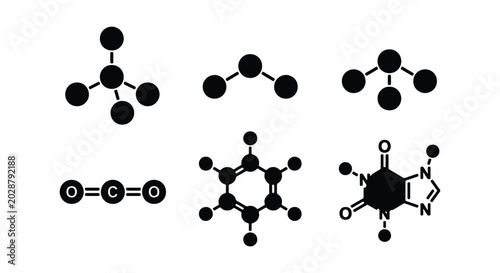 Foto Molecular structures of chemical compounds