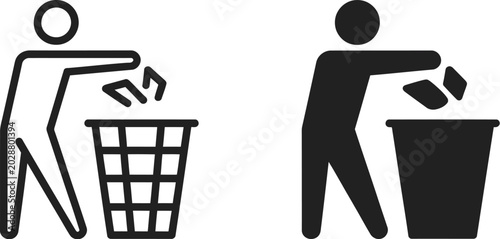 Foto Keep clean icon do not litter sign vector illustration for public awareness, sanitation campaigns, and environmental protection