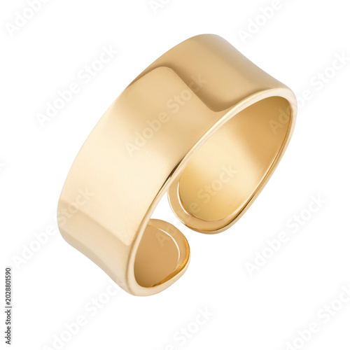 Foto Premium product photograph of a solid gold wide ring