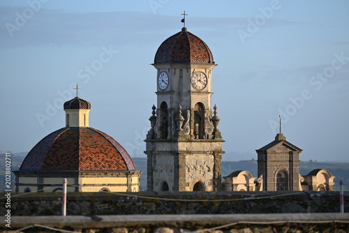 Historic architecture in Italian landscape