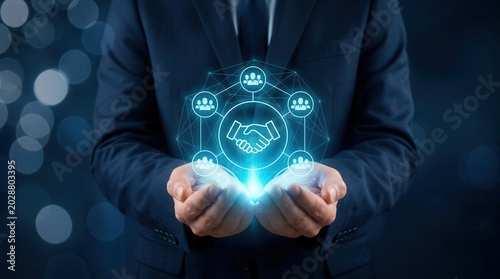 Business collaboration and partnership concept showing growth strategies and networking.