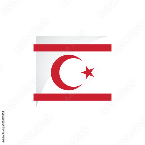 Flag of turkish republic of northern cyprus