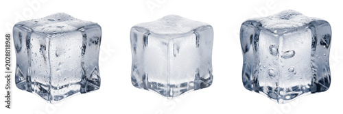 Clear Ice Cube Transparent Frozen Crystal PNG Transparent Background - Square Water Ice Block Refreshment Drinks Design Element