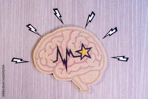 Mental stress and brain overload concept with anxiety, pressure and emotional exhaustion