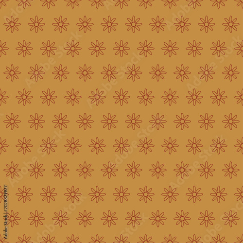 Minimal Daisy Seamless Line Pattern