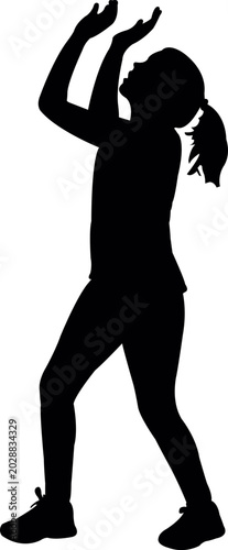 a girl body silhouette vector