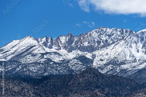 Piute Crags And Mount Emerson Mountains With Fresh Snow