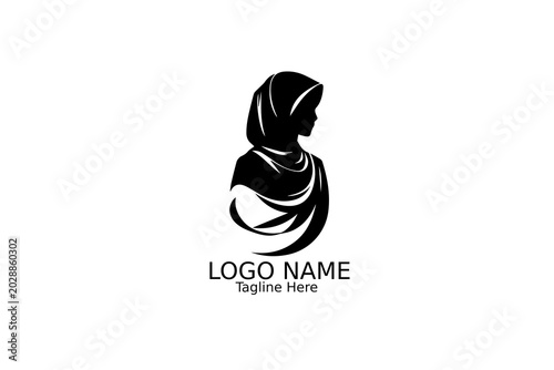 Hijab girl logo Islamic