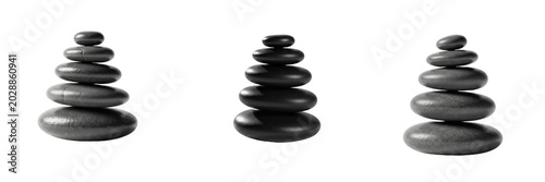 Photography Zen Basalt Stones Stack PNG Pack