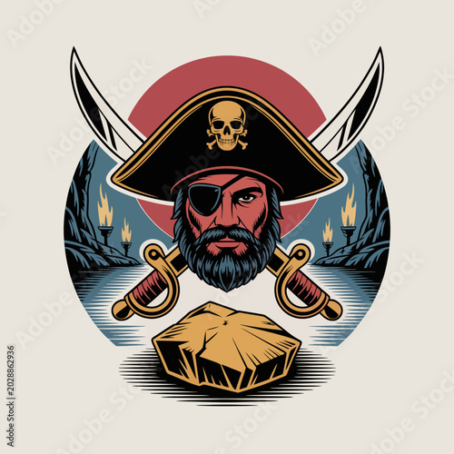 Photography Pirate with Skull on Hat.