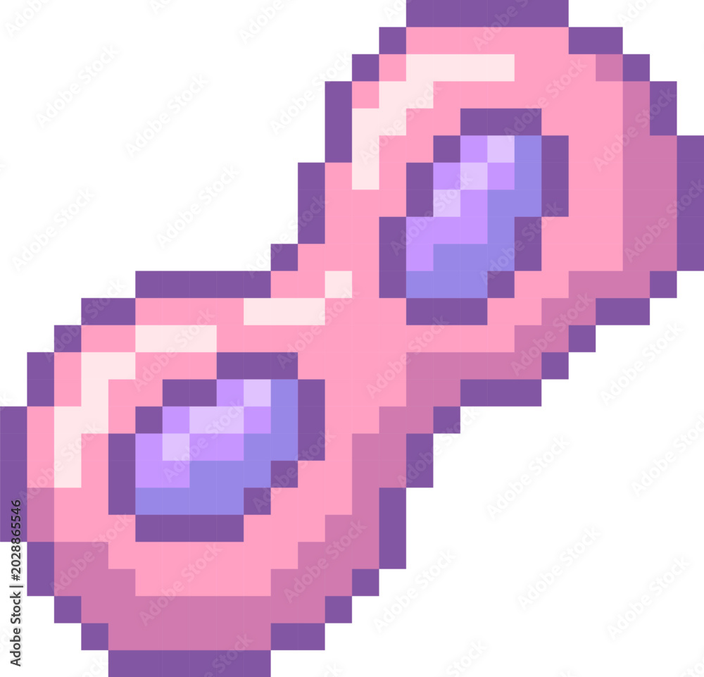 Fototapeta premium Bacteria Cell Dividing Pixel Art
