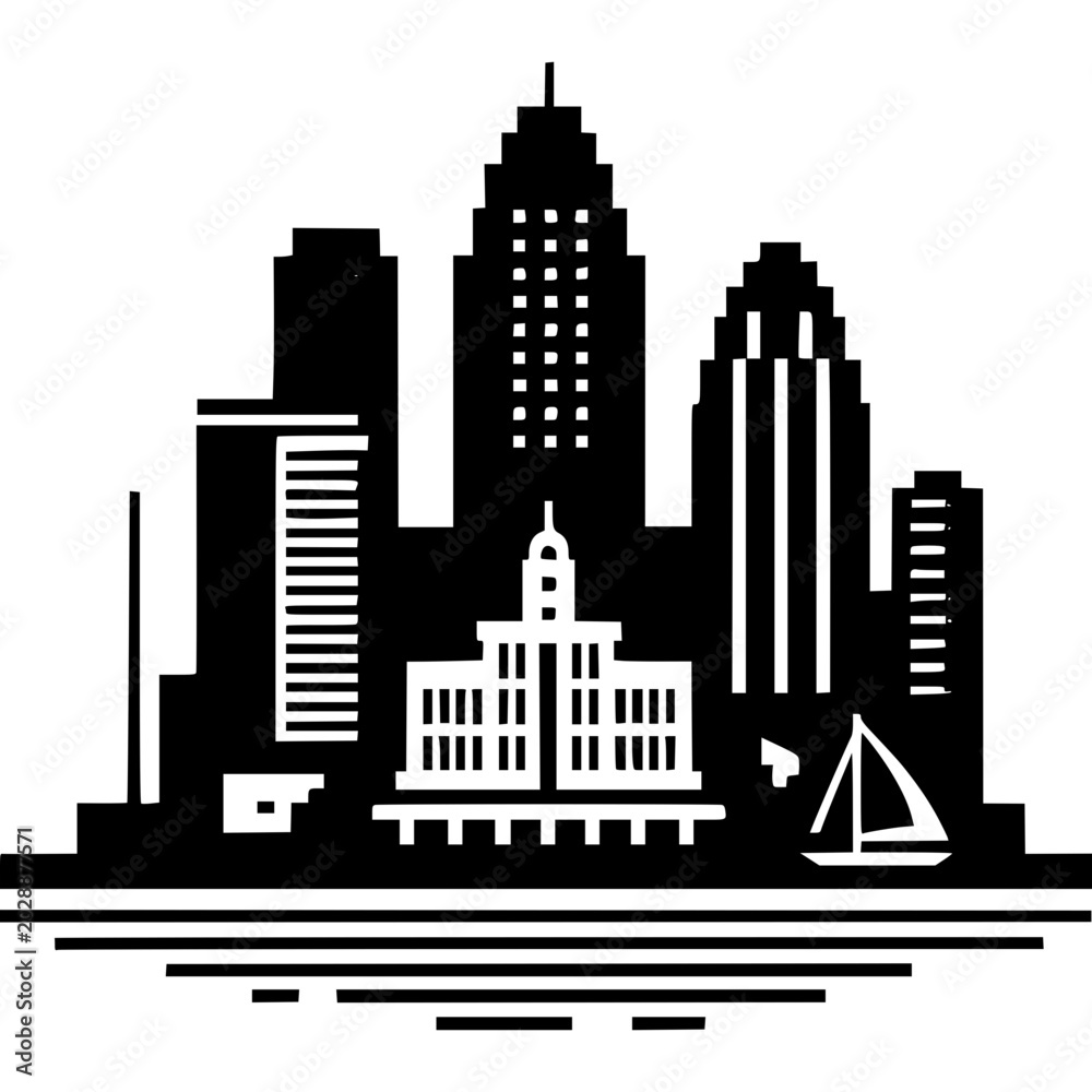 Obraz premium Tampa Skyline Vector Icon