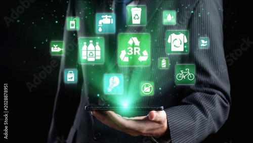 Foto Reuse, reduce, and recycle form the 3R concept that supports sustainability
