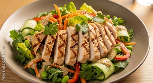 Grilled Chicken Fresh Vegetable Salad.