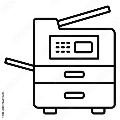 Photocopier Icon Design Template Simple and Modern