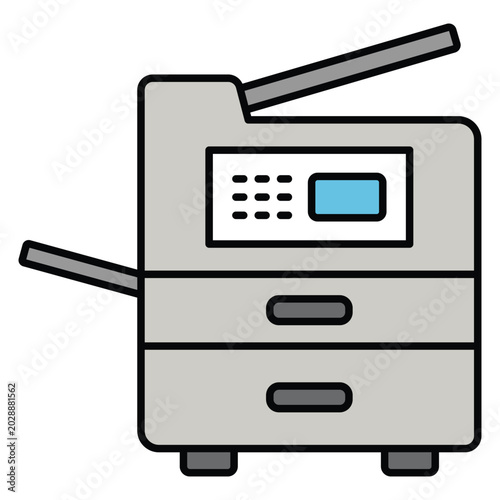 Photocopier Icon Design Template Simple and Modern