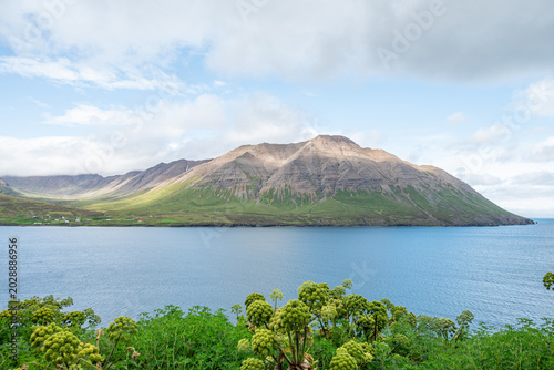 Beautiful mountain landscape of Olafsfjordur in Iceland