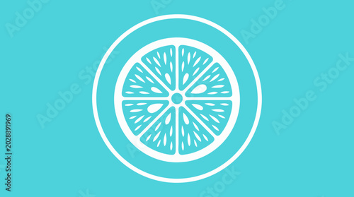 Simple White Bicycle Wheel Icon.