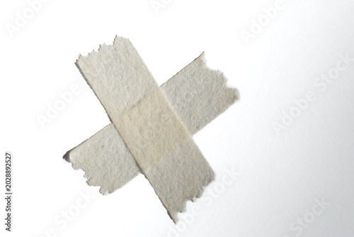 shape and texture of tape on a white background