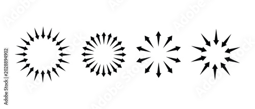 Inward Arrow Icon, Arrow pointing center inward arrow icon, Inward Pointing arrow icon, set of arrows Inward Arrow Icon,