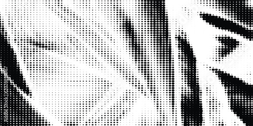 Abstract circle halftone gray dots gradient on white background, Curved twisted slanting design or waved lines pattern, Templates for business cards, brochures, posters, covers.