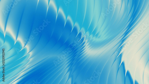 Photos A wavy pattern with gradations of blue, ranging from dark blue to light blue, to a touch of off-white or bright cream