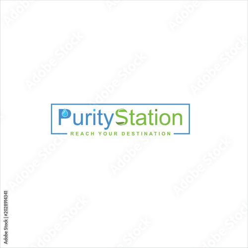 PurityStation Logo Design on White Background – Modern Business Brand Identity Illustration