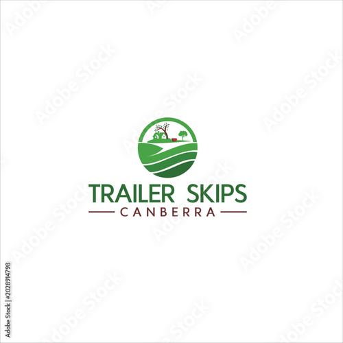 Trailer Skips Canberra Logo Design – Green Waste Management and Skip Bin Service Branding