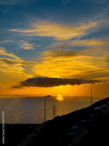 sunset over the sea